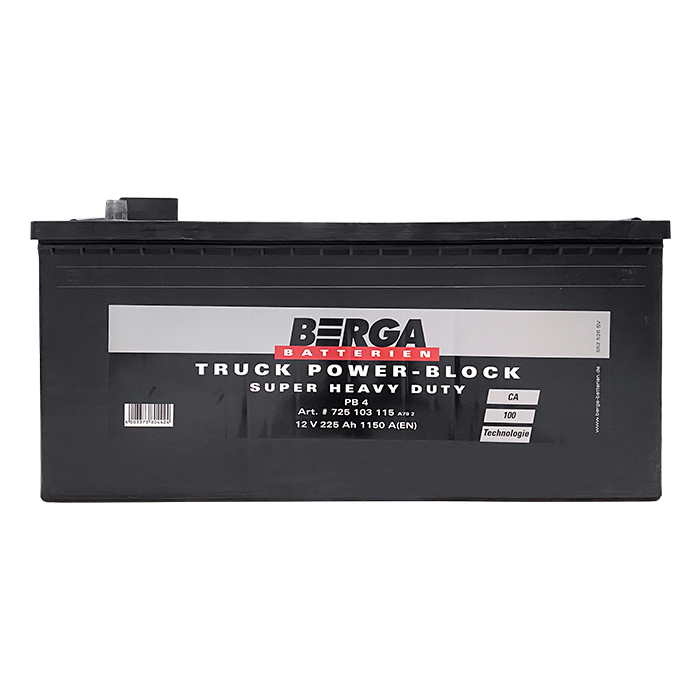 Акумулятор BERGA Truck Power Block 225Ah бокова(+/-) (1150EN) (д518*ш276*в242)